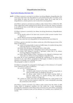 Disqualification from Driving (PDF 109KB)