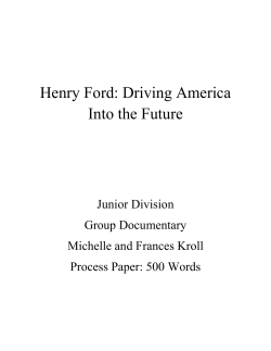 Henry Ford: Driving America Into the Future