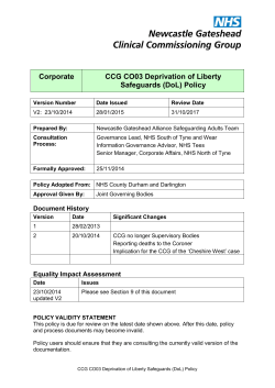 Deprivation of Liberty Safeguards Policy (2)