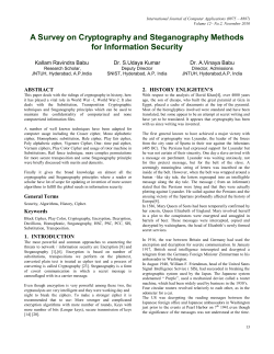 A Survey on Cryptography and Steganography Methods for