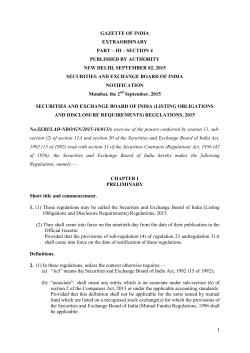 (Listing Obligations and Disclosure Requirements
