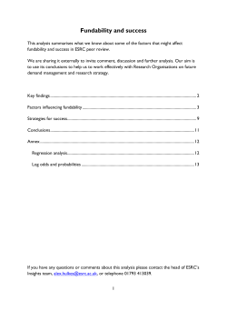 Fundability and success