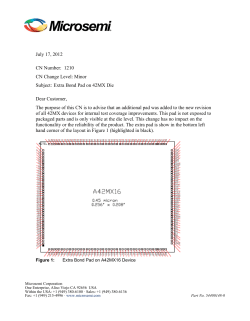 CN 1210: Extra Bond Pad on 42MX Device