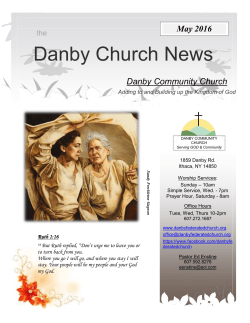 May News 2016 - Danby Community Church