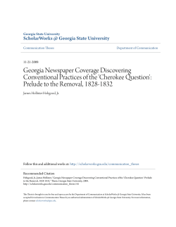 Cherokee Question - ScholarWorks @ Georgia State University