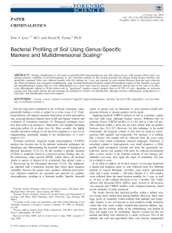 Bacterial Profiling of Soil Using Genus