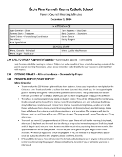 Meeting Minutes - Father Kenneth Kearns Catholic School