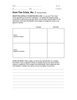 from The Crisis, No. 1 Thomas Paine