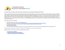 Best Read-Aloud Books Gr. 4-5