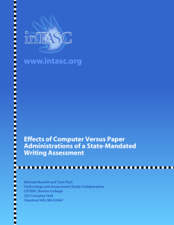 Effects of Computer Versus Paper