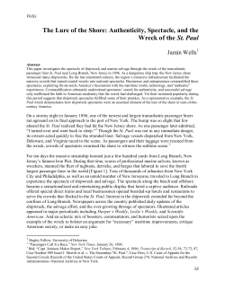 The Lure of the Shore: Authenticity, Spectacle, and the Wreck of the
