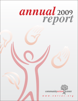 2009 Annual Report - Community Assistance Center