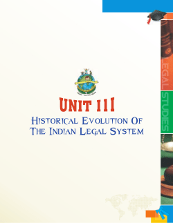 05 Unit - 3 Historical Evolution of the Indian Legal