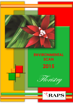 Floristry Environmental Scan 2015 - Retail and Personal Services