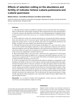 Effects of selection cutting on the abundance and fertility of indicator