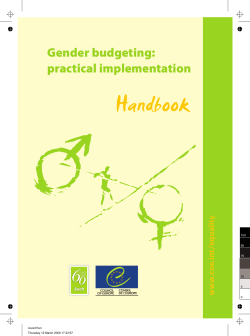Gender budgeting: practical implementation. Handbook