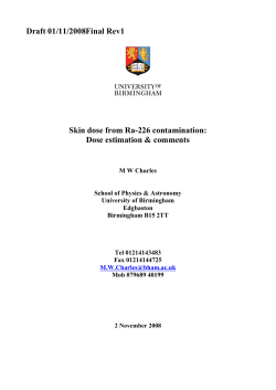 Skin dose from Ra-226 contamination