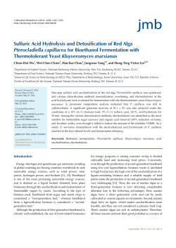 Sulfuric Acid Hydrolysis and Detoxification of Red Alga