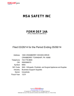 msa safety inc