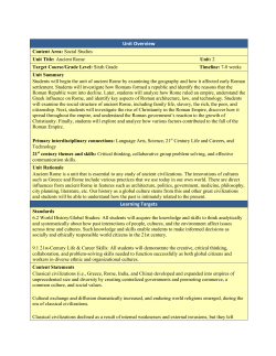 Ancient Rome - Tewksbury Township Schools