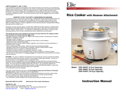 Rice Cooker with Steamer Attachment