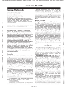 Ranking of Refrigerants - Universidad de Pamplona