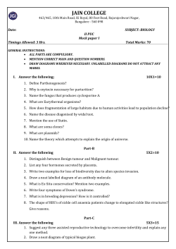 biology paper i