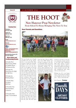 THE HOOT - New Hanover Preparatory School