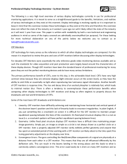 Professional Display Technology Overview