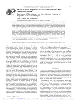 Electrochemical Polymerization of Aniline in Proton