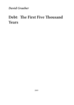 Debt: The First Five Thousand Years
