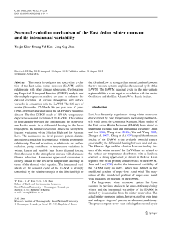 Seasonal evolution mechanism of the East Asian winter monsoon