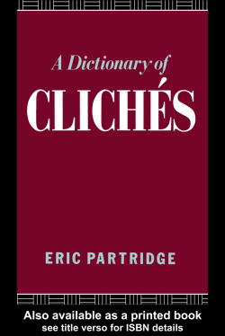 a dictionary of clichés