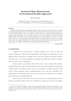 Geometric Mean Maximization