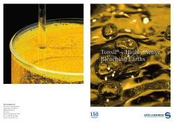 Tonsil&reg; &ndash; Highly Active Bleaching Earths