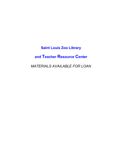 Materials Available for Loan