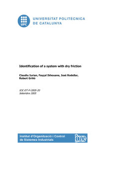 Identification of a system with dry friction