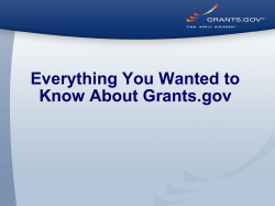 Everything You Wanted to Know About Grants.gov