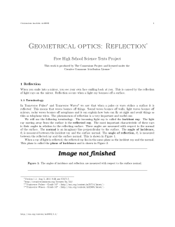 Geometrical optics: Reflection