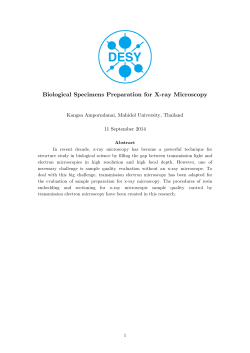 Biological Specimens Preparation for X-ray Microscopy