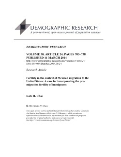 Fertility in the context of Mexican migration to the United States: A