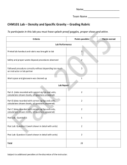 Density and Specific Gravity