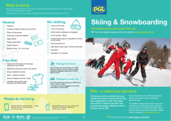 Skiing and Snowboarding - Parent Information Sheet