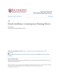 French Aesthetics: Contemporary Painting Theory