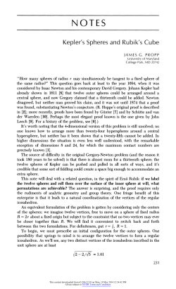 Kepler`s Spheres and Rubik`s Cube