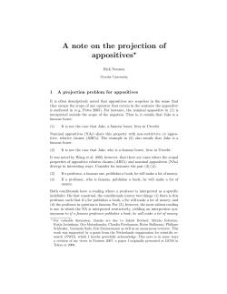 A note on the projection of appositives