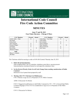International Code Council Fire Code Action Committee MINUTES