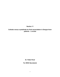 Colloids versus crystalloids for fluid resuscitation in Dengue fever