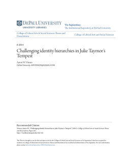 Challenging identity hierarchies in Julie Taymor`s Tempest