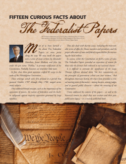 Fifteen curious facts about The Federalist Papers pp. 2-6